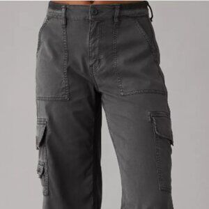 American Eagle Dreamy Drape Stretch Cargo Super High-Waisted Baggy Wide-Leg Pant